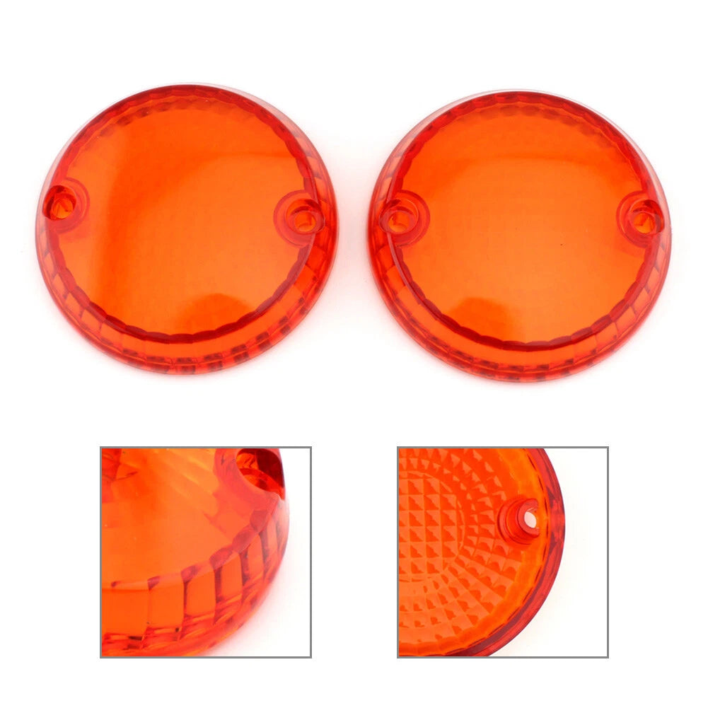 2pcs Turn Signal Lens Cover For Kawasaki Vulcan 1500 Classic Mean Streak Amber