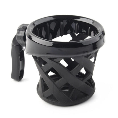 Motorcycle Handlebar Black Cup Holder Drink W/Mesh Basket Universal For Harley