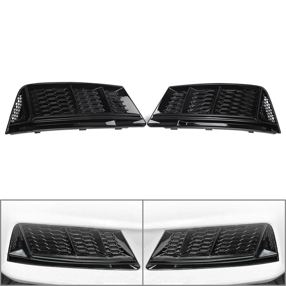 Front Bumper Lower Grill Fog Light Grille For Audi A4 B9 2016-2018