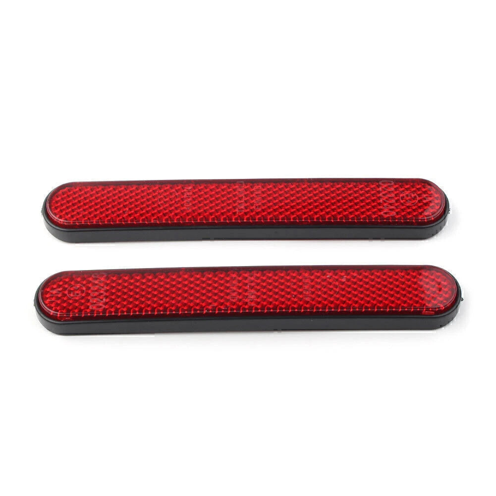 2PCS Rear Mudguard Fender Reflector For Harley Sportster 883 1200 X48 A1 ABS Red