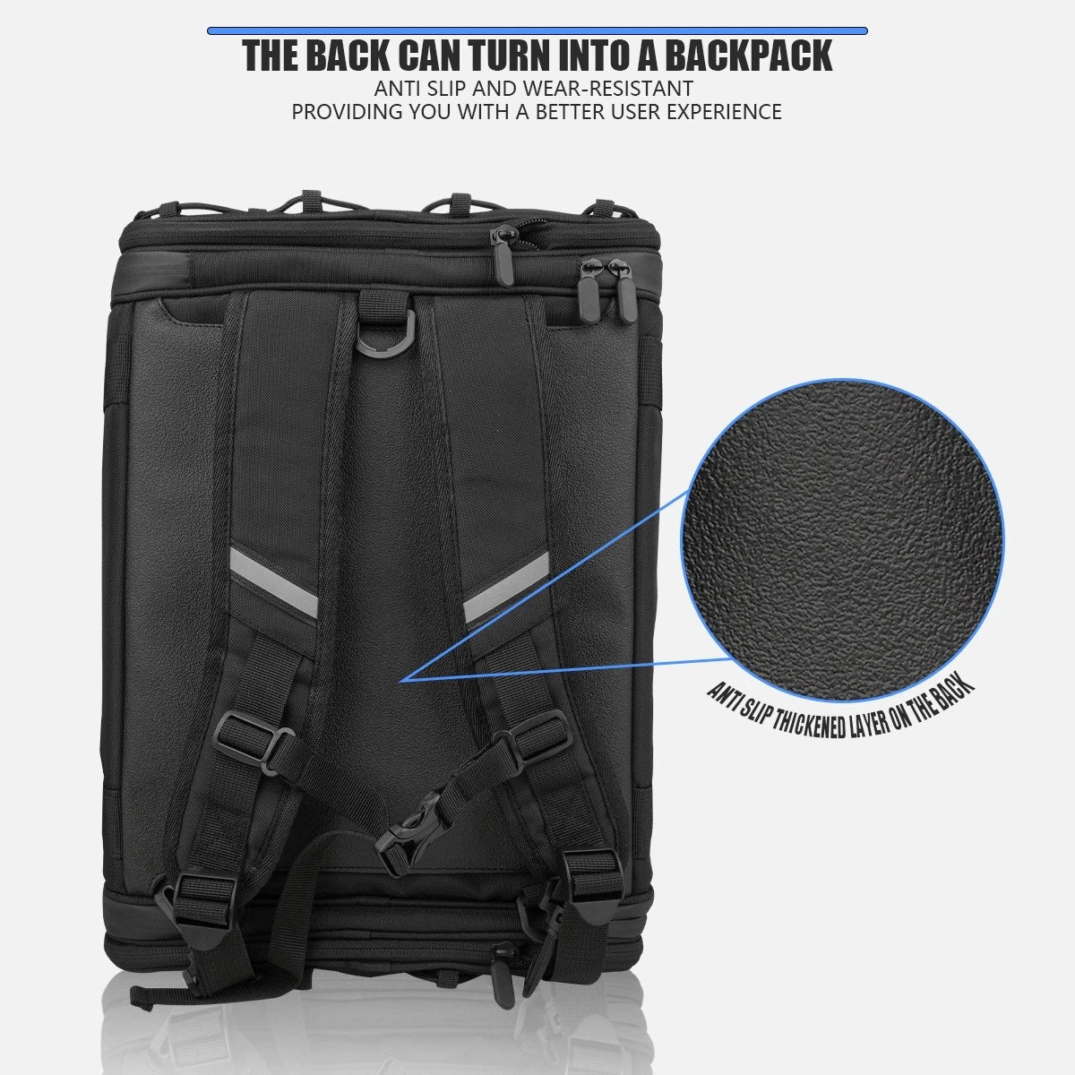 Waterproof 35L-50L Motorcycle Tail Bag Moto Rear Seat Travel Luggage Helmet Bag