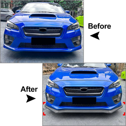 Carbon Fiber Pattern Front Bumper Lip Splitter For Subaru WRX STI 2015-2021