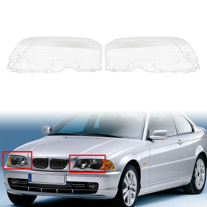 Front Headlight Lens Cover Transparent For BMW 3 Series E46 2 Door 1999-2003 US