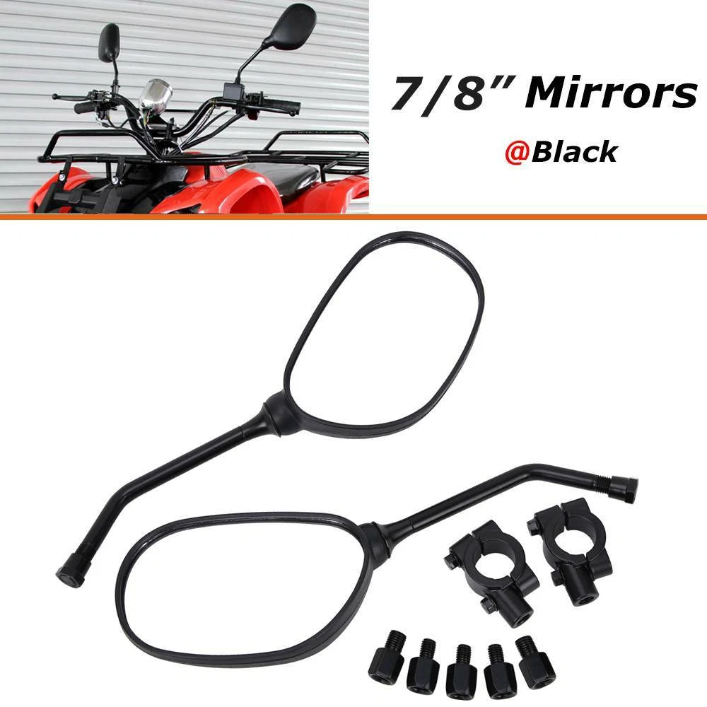 ATV Rear View Side Mirrors For Polaris Sportsman 400 450 500 550 570 Yamaha FZ1