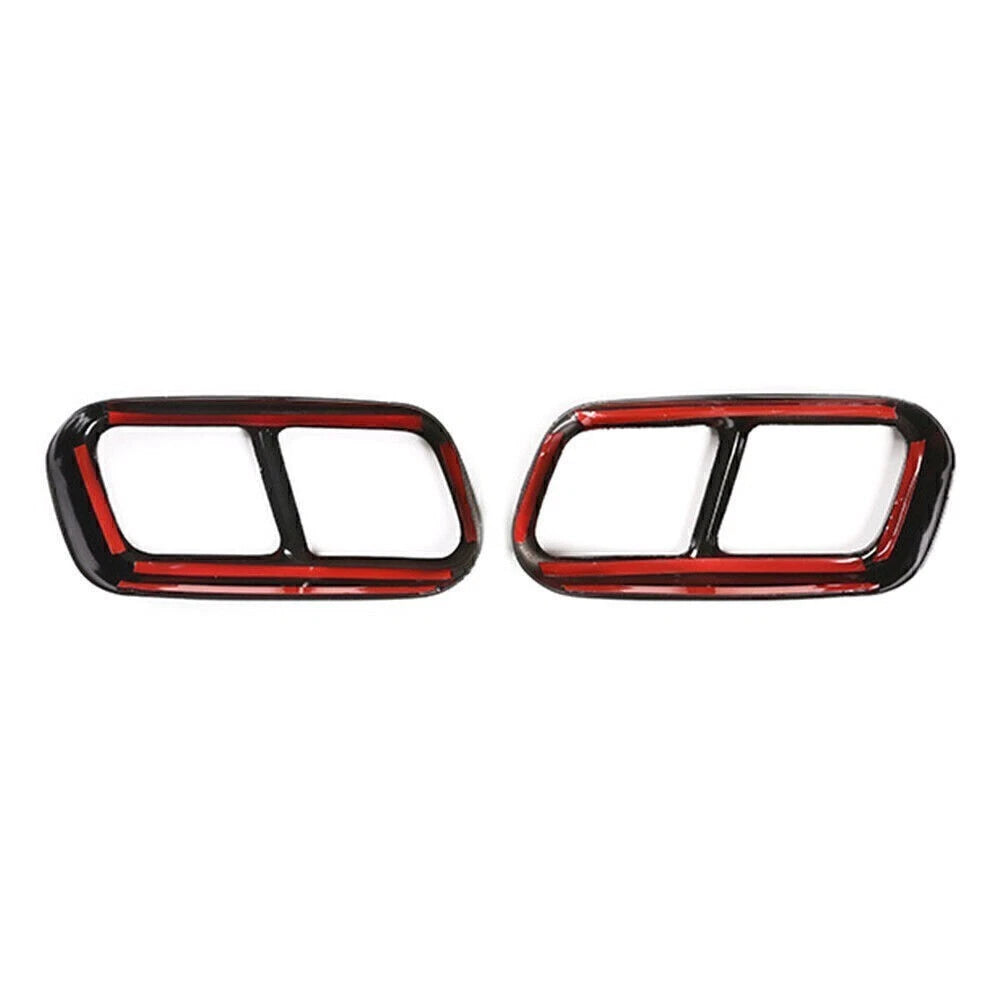 Black Tail Muffler Exhaust Pipe Output Cover Trim For BMW F01 7 Series 2009-2014