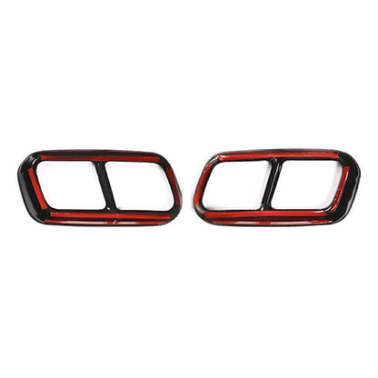 Black Tail Muffler Exhaust Pipe Output Cover Trim For BMW F01 7 Series 2009-2014