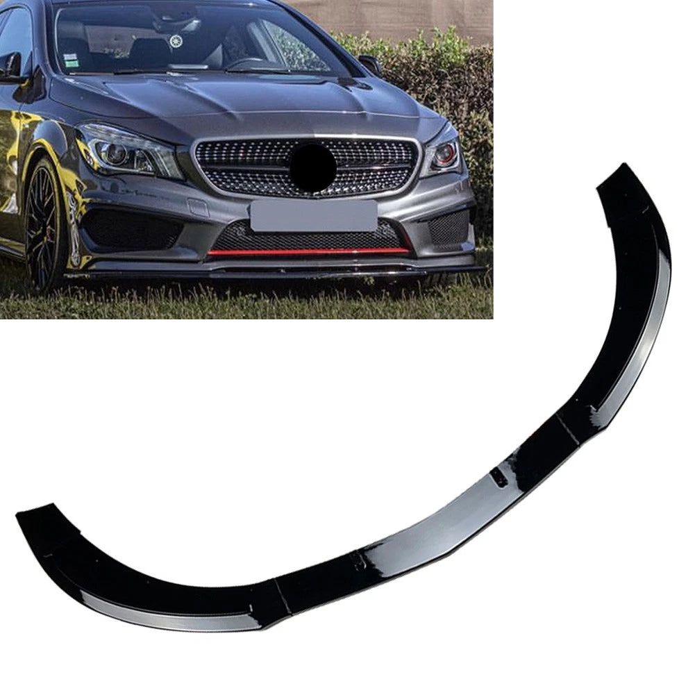 US Bumper Splitter Lip Spoiler For Benz CLA Class CLA200 CLA45 13-15 Carbon Look