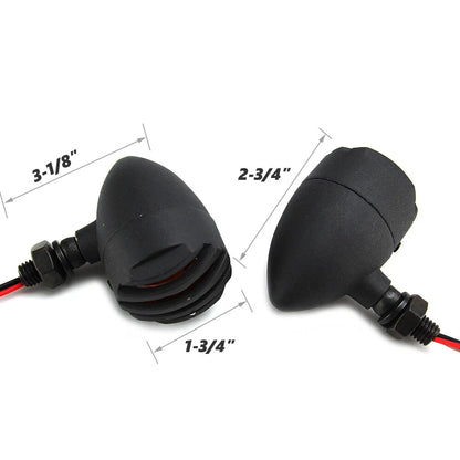 2x Motorcycle Bullet Brake Turn Signal Tail Light For Harley Chopper Bobber Cafe