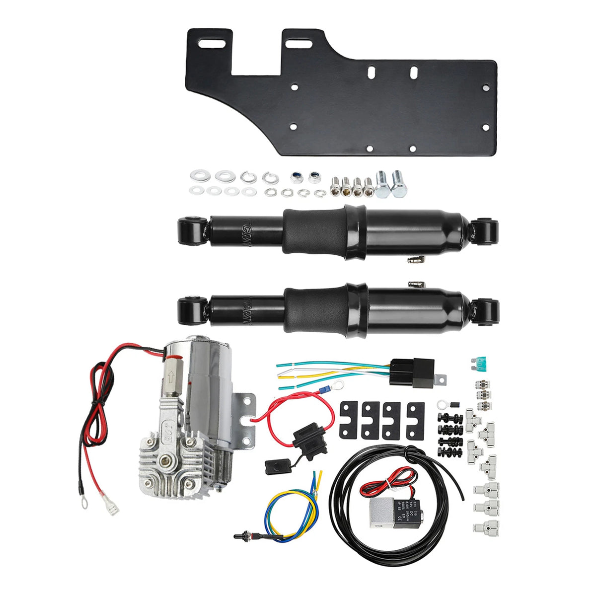 Rear Air Ride Suspension Kit Fit For Harley Electra Street Road Glide King 94-Up