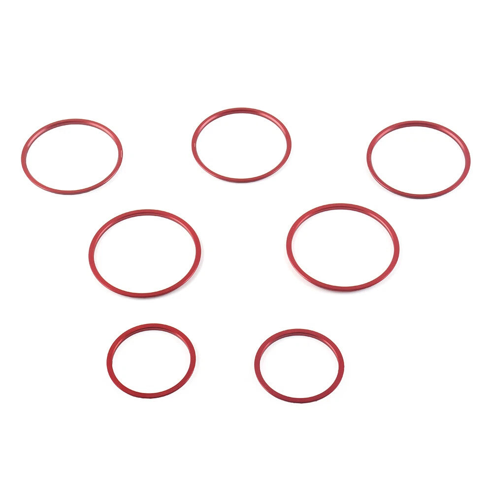 For Mercedes Benz C Class W205 AC Air Vent Outlet Inner Ring Cover Trim Red 7Pcs