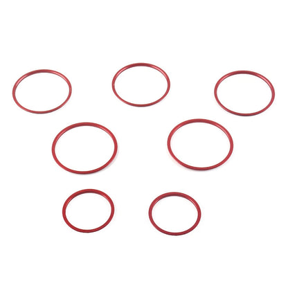 For Mercedes Benz C Class W205 AC Air Vent Outlet Inner Ring Cover Trim Red 7Pcs