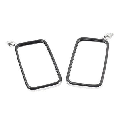 10mm Rectangle Rearview Side Mirrors Chrome For Honda Magna 700 VF700C VF750CD