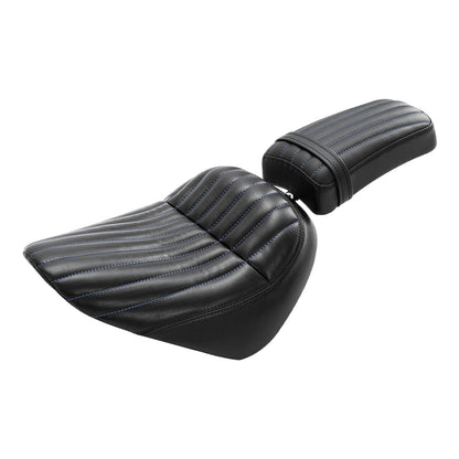 Rider Driver & Passenger Seats Fit For Harley Softail Street Bob 2018-2024 Black
