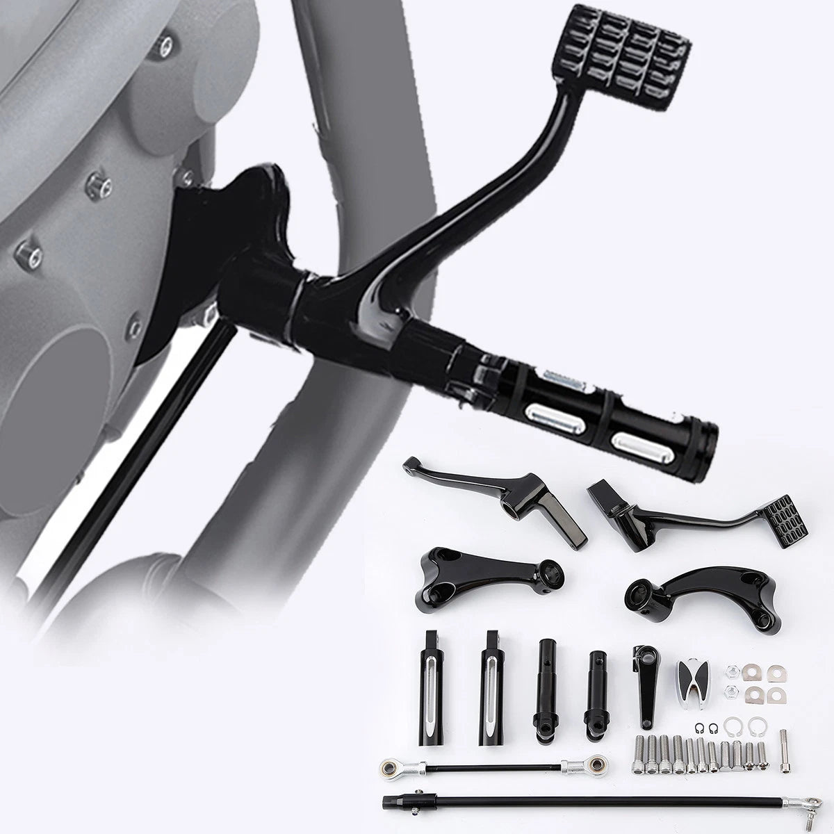 Forward Control Footpegs Lever Linkage For Harley Sportster 883 1200 48 72 14-22