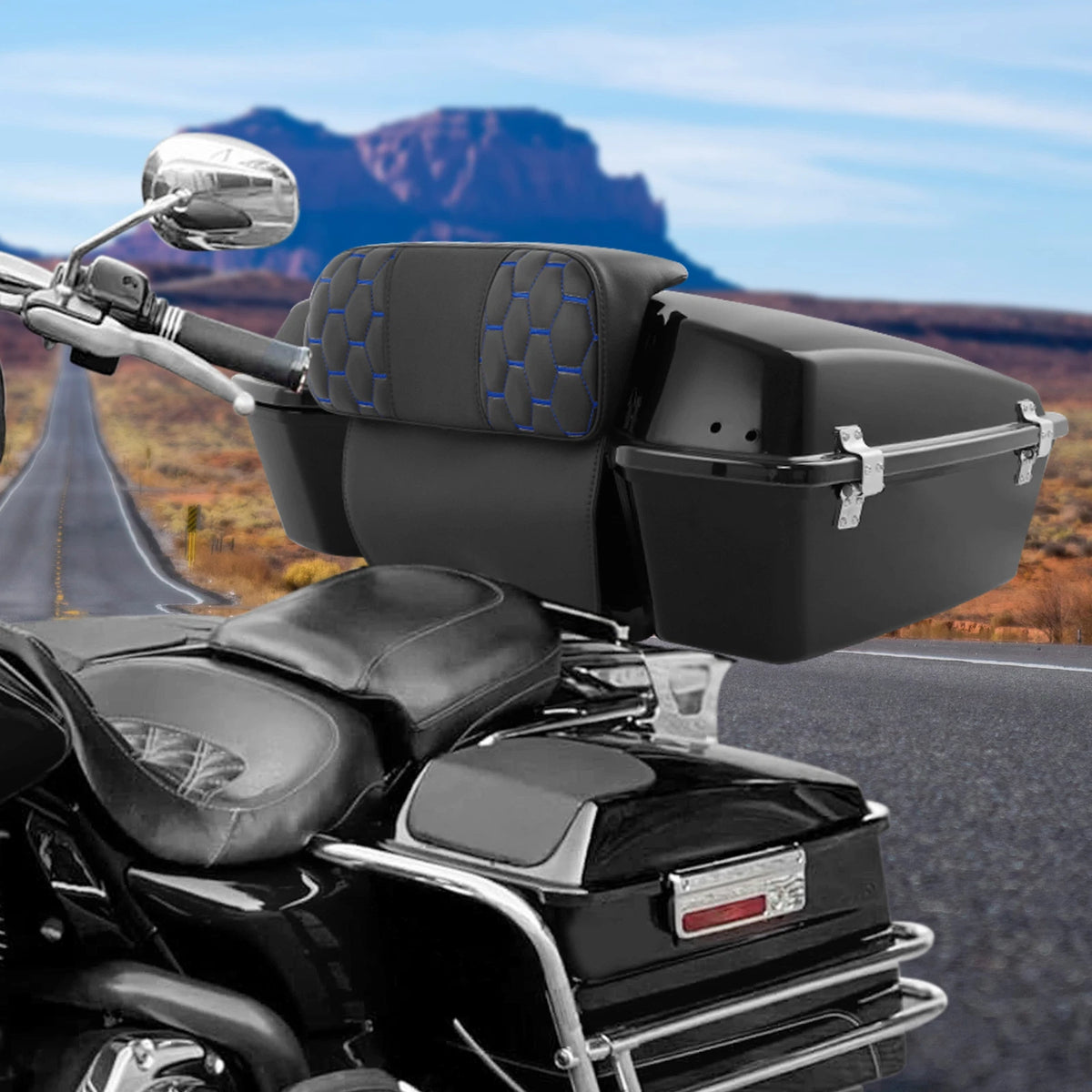 Razor Chopped Trunk Backrest Fit For Harley Road Glide King 97-13