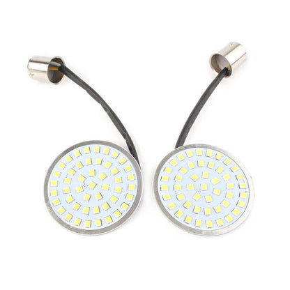 2" 1156 LED Turn Signal Inserts Style Amber Light for Harley Davidson 2pc