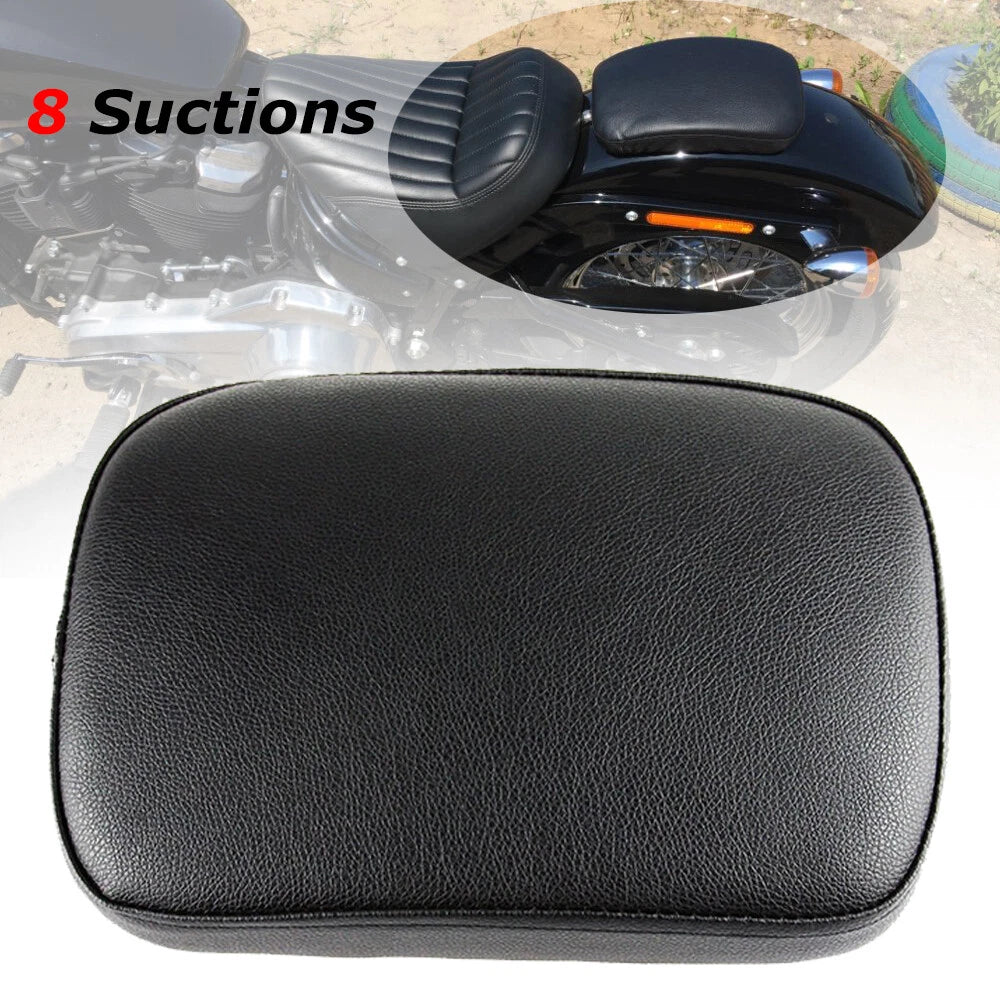 Smooth Rear Passenger Pad Seat Pillion 8 Suction Cup For Harley Honda Motorcycle
