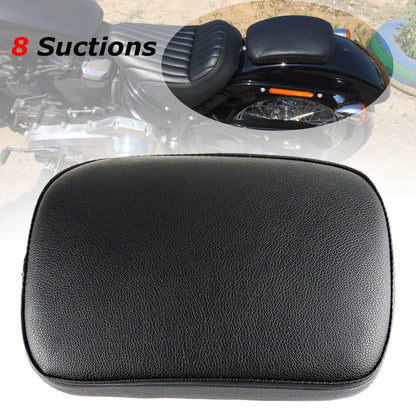 Smooth Rear Passenger Pad Seat Pillion 8 Suction Cup For Harley Honda Motorcycle