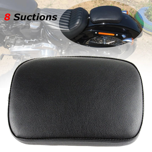 Smooth Rear Passenger Pad Seat Pillion 8 Suction Cup For Harley Honda Motorcycle