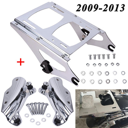 Detachable 2-Up Tour Pack Pak Mounting Rack w/ docking hardware For Harley 09-13