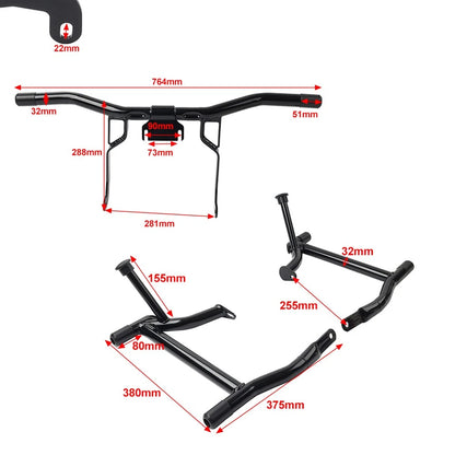Front Engine Guard Saddlebag Crash Bar For Harley Road King Street Glide 2014+