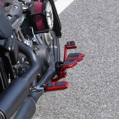 Red Brake Arm Lever Peg Pedal For Harley Softail Low Rider ST FXLRST 2022-2025