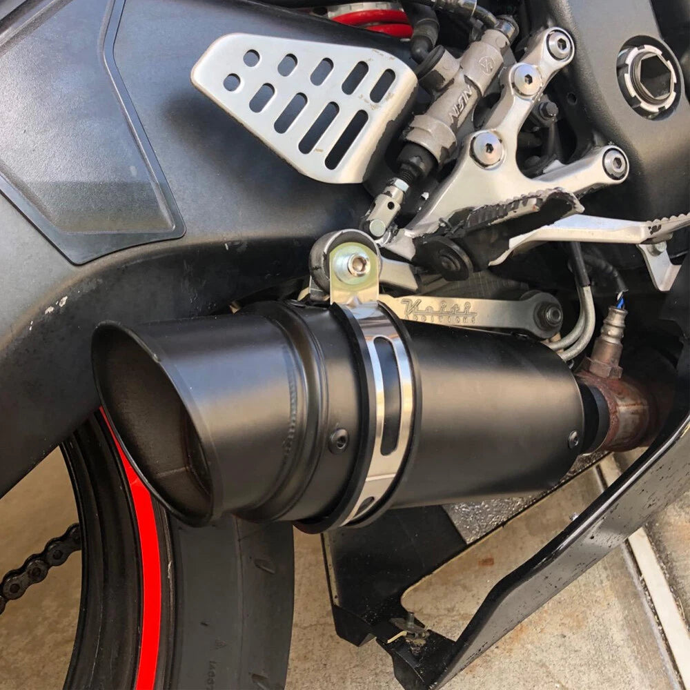 Motorcycle Exhaust Muffler Pipe Slip-On Universal For YZF R6 R1 GSXR 750 CBR600
