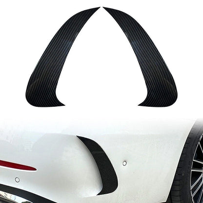Pair Rear Bumper Splitter Spoiler Canard Air Vent For Mercedes Benz C-class W206
