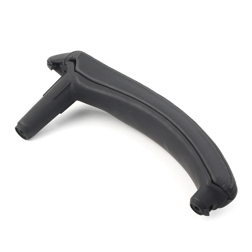 Car Door Trim Pull Handle Right Side Real Leather Fit for BMW X5 X6 E70 Black