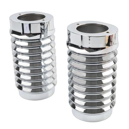 Retro Fork Boot Slider Covers Chrome Fit Harley Tour Road Street Tri Glide FLHR