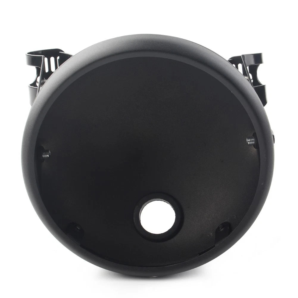 Motorcycle Matte Black Headlight 7-Inch Retro  LED Headlight Shell For Harley