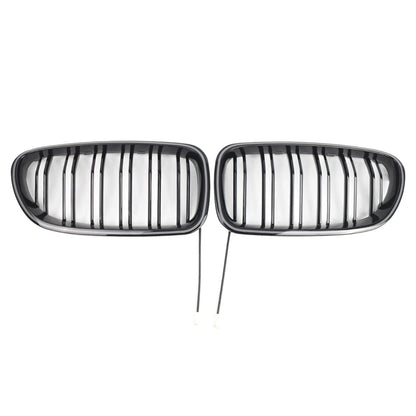 Glossy Black Front Kidney Grille W/ Light Strip For BMW 5 Series F10 F11 2010-16