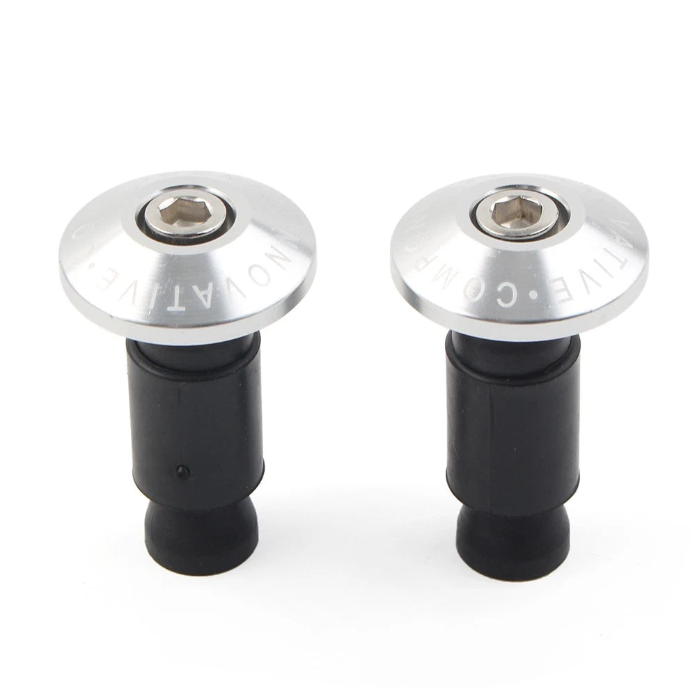 Motorcycle CNC 7/8'' Handle Bar End Cap Grips Cap Plugs Dirt bike Silver US