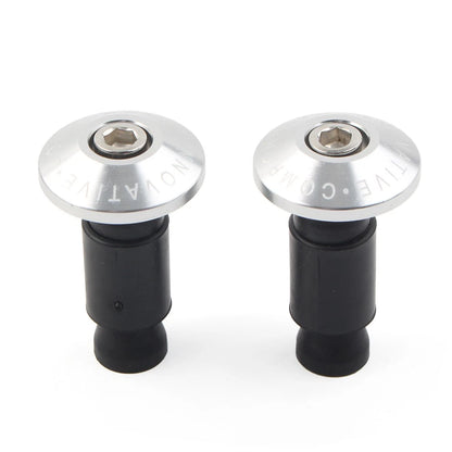 Motorcycle CNC 7/8'' Handle Bar End Cap Grips Cap Plugs Dirt bike Silver US