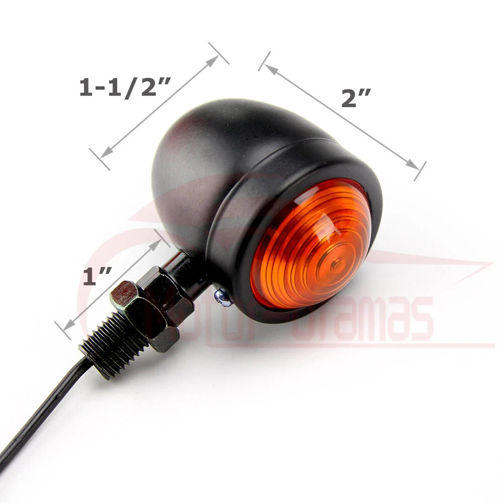 Black Motorcycle Turn Signal Blinker Lights For Harley Sportster XL1200 883 Dyna