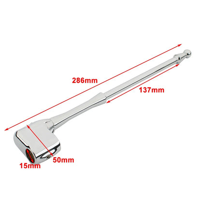 Chrome Flag Pole Rear Luggage Rack Mount For Honda Goldwing GL1800 GL1500
