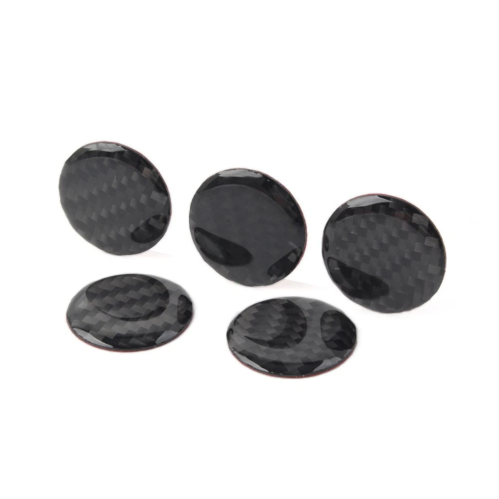 5 Pcs Door Handle Push Button Knobs Cover Trim For Jeep Wrangler JK 2007-2017