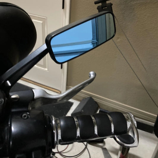 For Harley Touring Street Glide Road King Softail Pair Black Motorcycle Mirrors