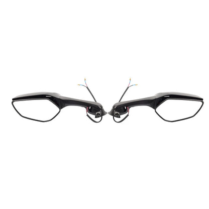 Rear View Mirrors w/ Turn Signals Fit For Kawasaki Ninja ZX10R 2016-2022 2023