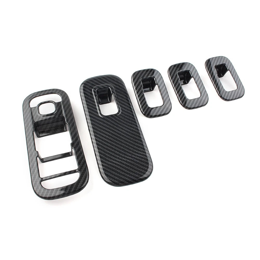 Carbon fiber Door Window Switch Cover Trims For 2019 Mercedes-Benz A-Class