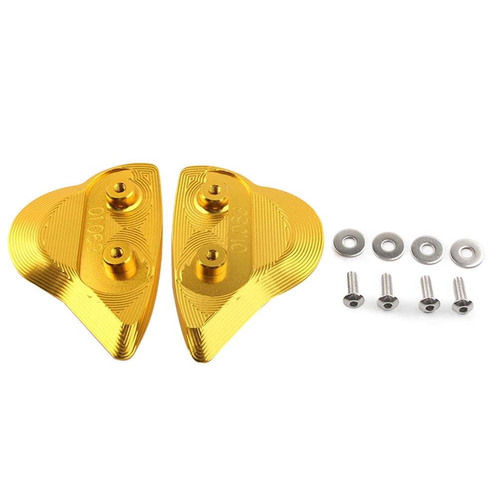 Rearview Mirror Block Off Base Plates Cover GOLD Fit Yamaha YZF-R6 YZFR6 2017-20