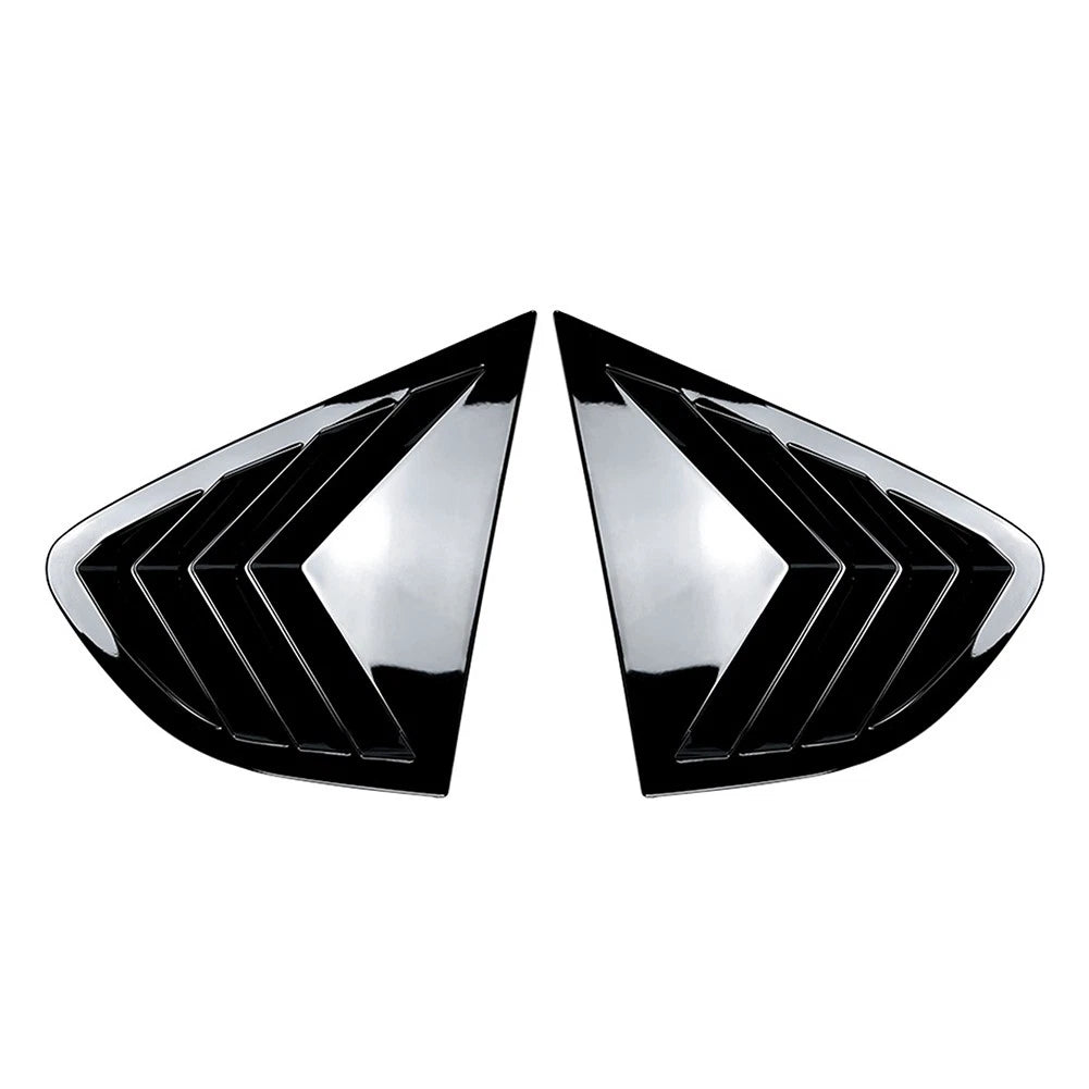 Glossy Black Rear Window Louver Shutter Cover Trim For BMW X4 F26 2014-2018