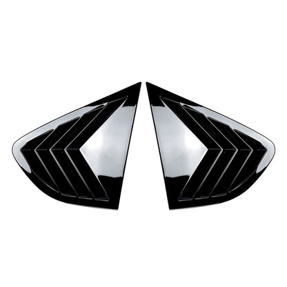 Glossy Black Rear Window Louver Shutter Cover Trim For BMW X4 F26 2014-2018