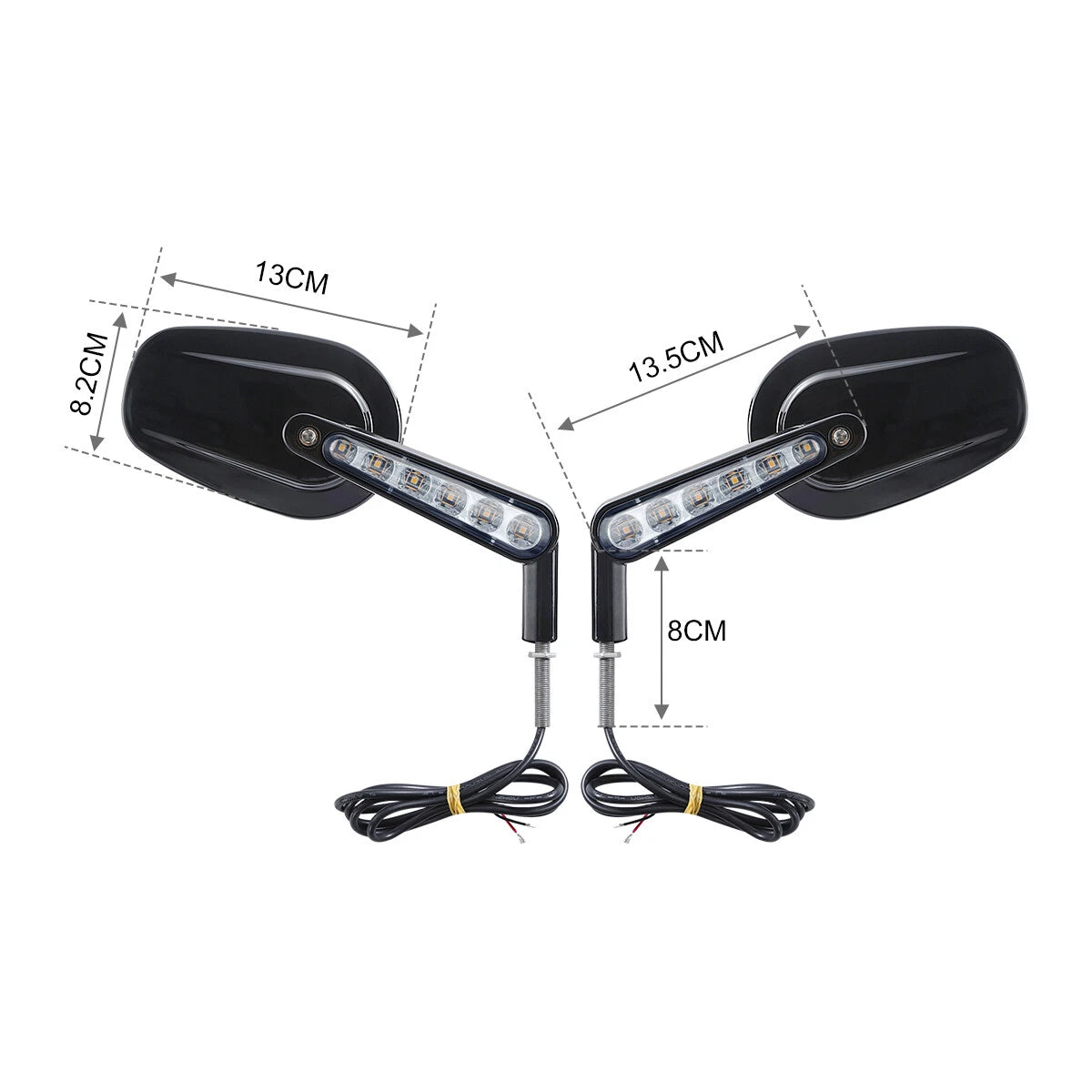 Black Muscle Rearview Mirrors LED Turn Signal For Harley VROD V-Rod VRSCF 09-17