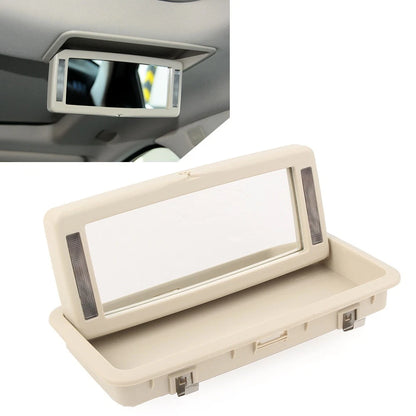 Rear Row Vanity Mirror Makeup Mirror With Lights Fit Jaguar XJ 10-19 beige white