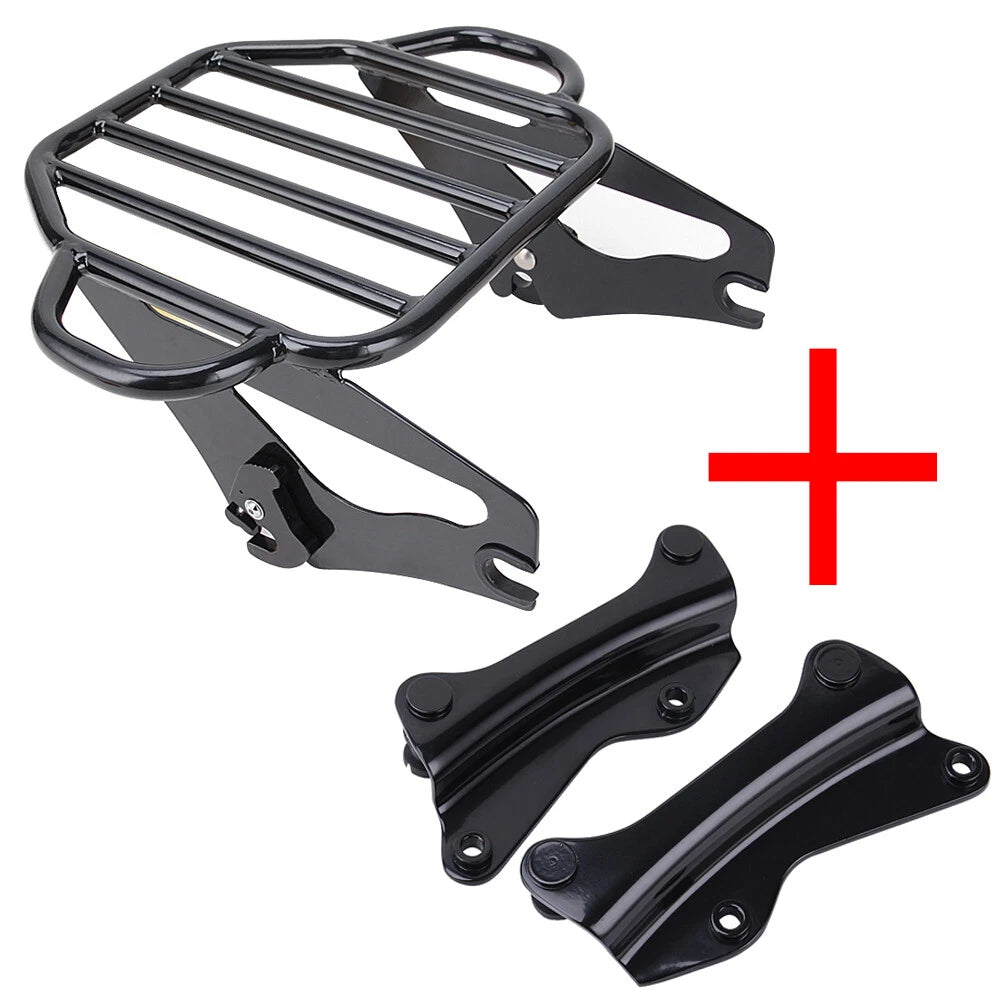 Black Trunk Tour pak pack Mounting Rack+Docking Kit For Harley 2014-2022 Touring