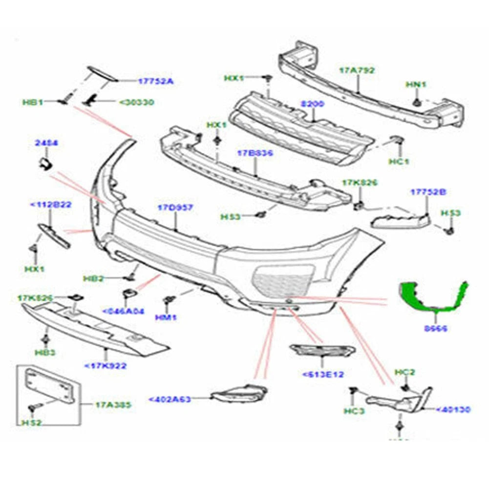 Left Front Bumper Fog Light Surround Trim For Land Rover Range Rover Evoque L538