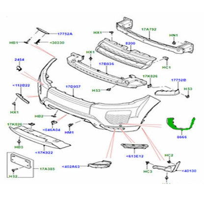Left Front Bumper Fog Light Surround Trim For Land Rover Range Rover Evoque L538