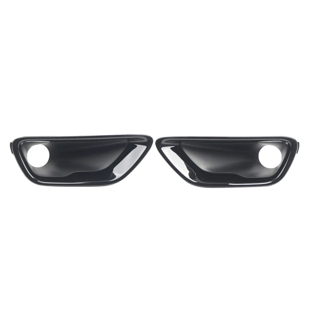 2pcs Front Glossy Fog Light Lamp Cover Bezel For Jeep Grand Cherokee 2017-2021