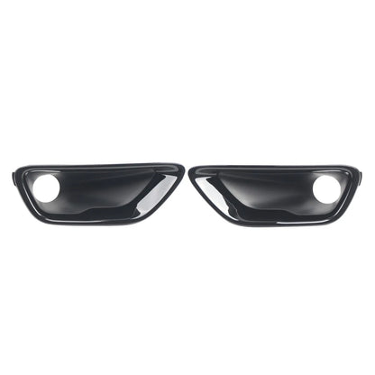 2pcs Front Glossy Fog Light Lamp Cover Bezel For Jeep Grand Cherokee 2017-2021